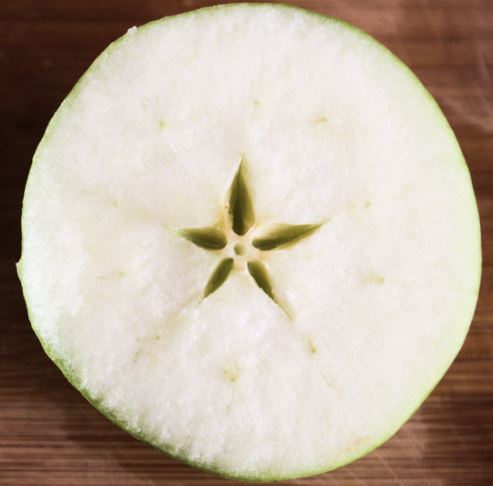 cut apple to reveal 5 star in the middle