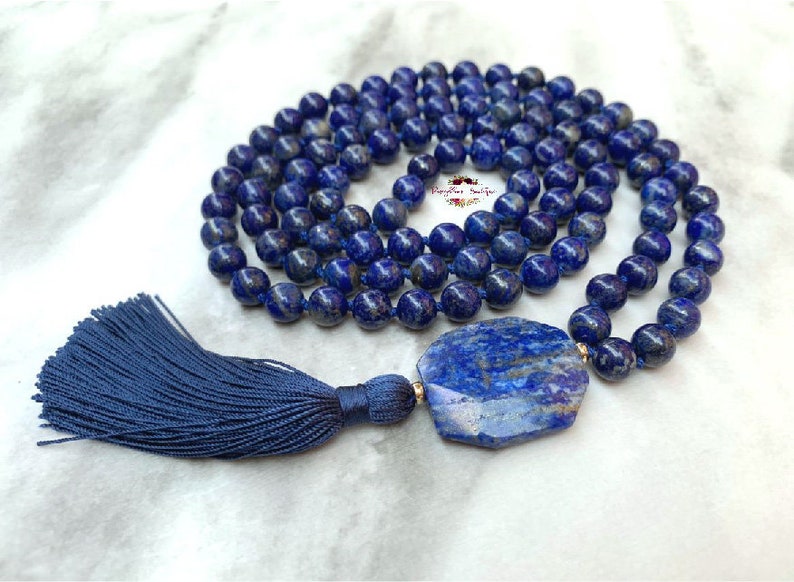 Lapis lazuli mala beads