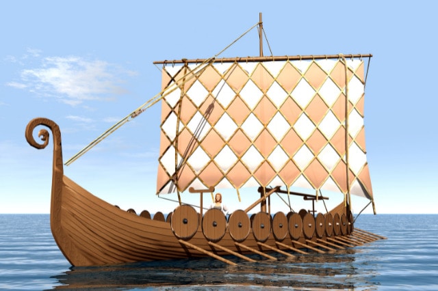 Viking long ships