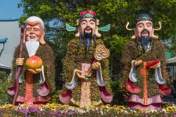 Three Chinese gods