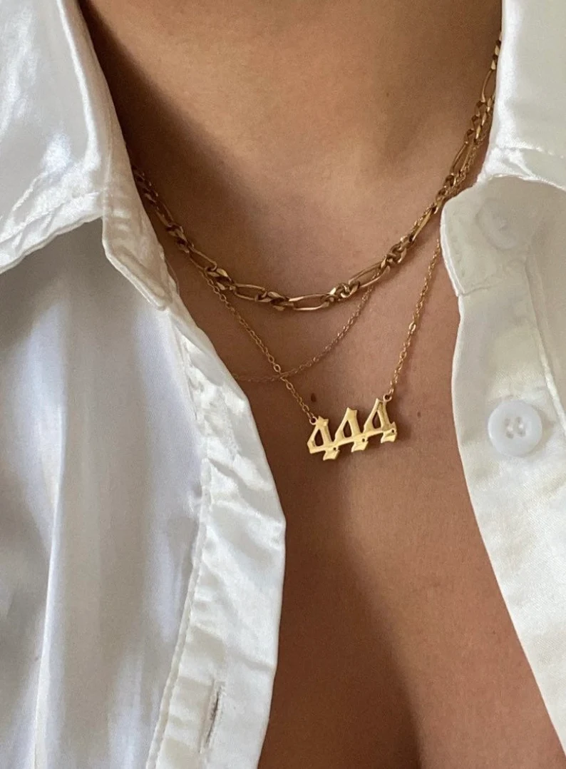 444 angel number necklace 
