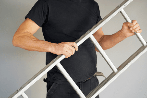 Man holding a ladder