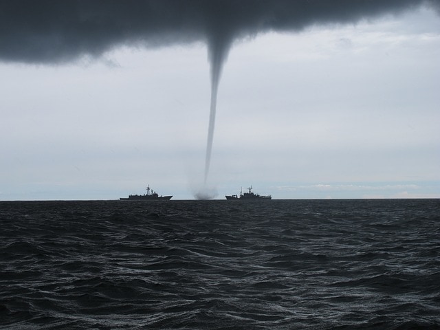 tornado in the sea