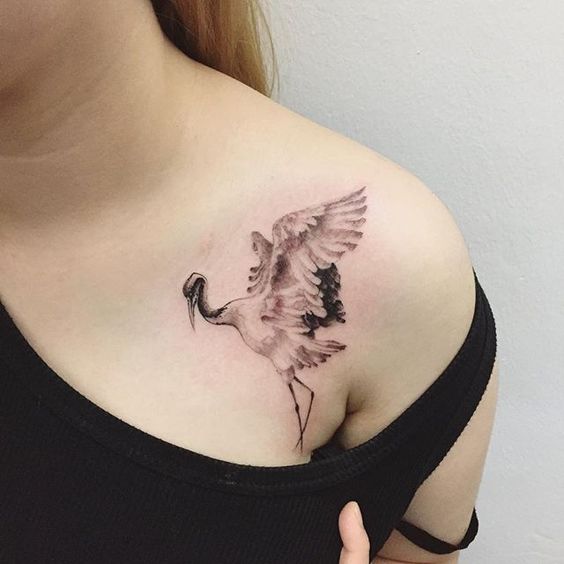 crane tattoo