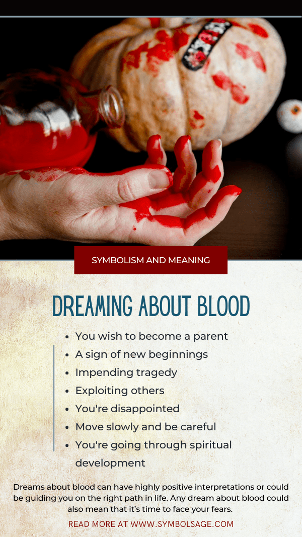simbolismo e significado de sonhar com sangue