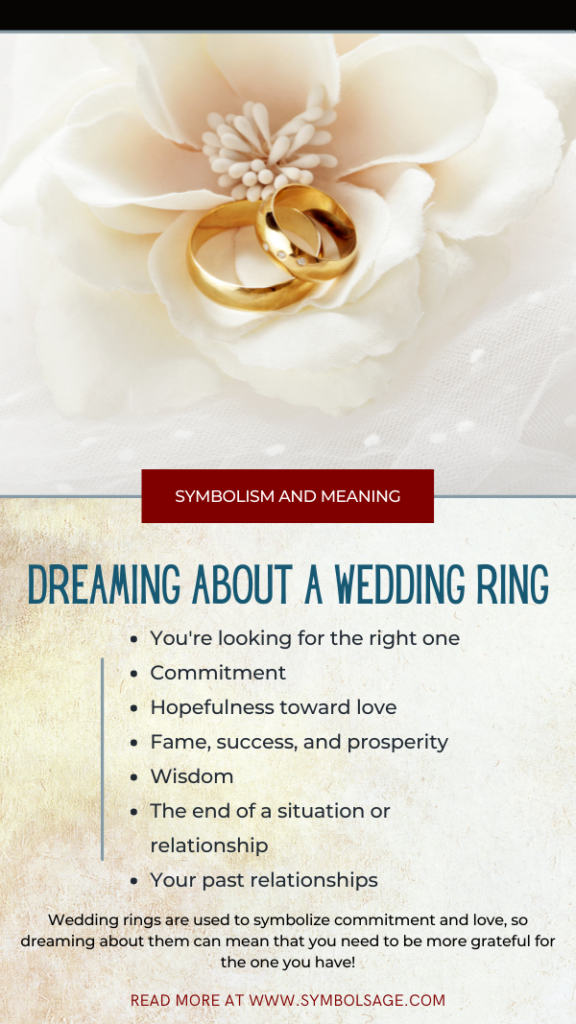 Dreaming About a Wedding Ring Meaning and Symbolism Symbol Sage