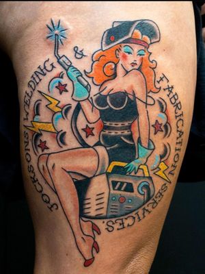 pin-up girl tattoo