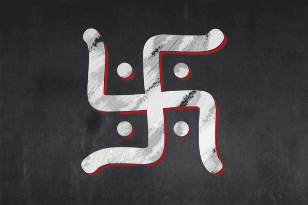 The swastika Jainism symbol