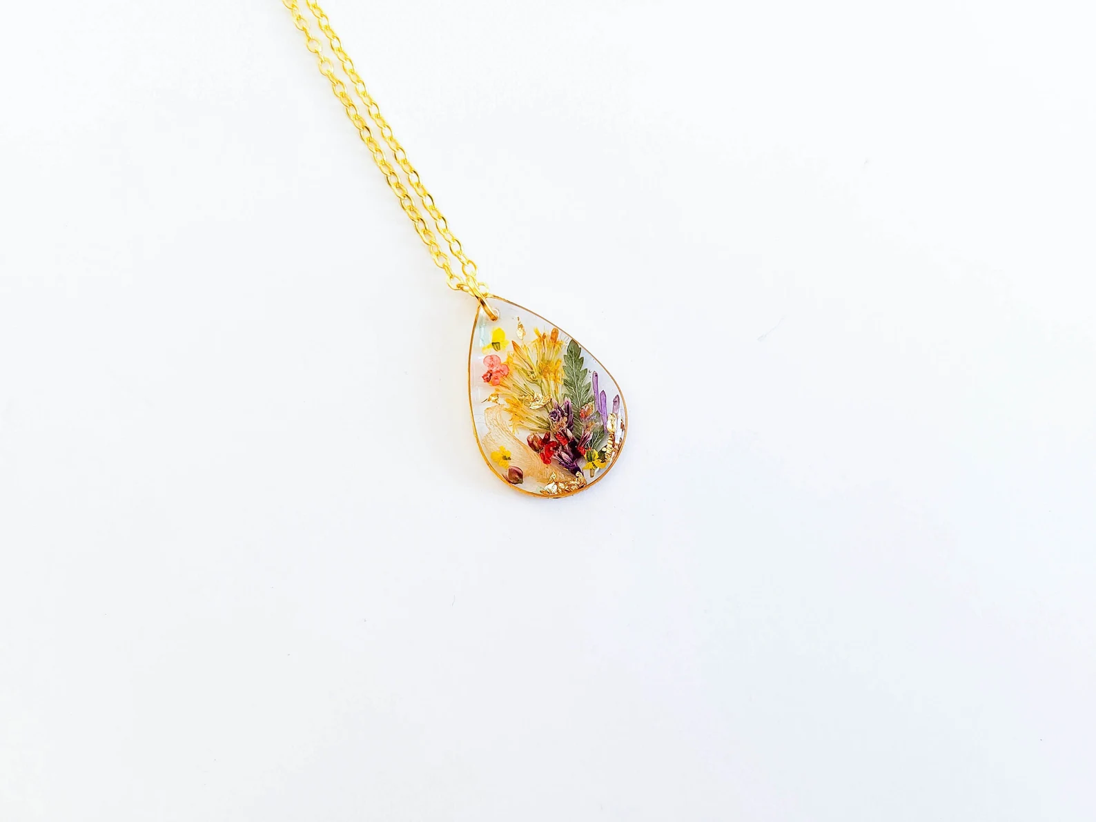 december birth flower resin necklace etsy