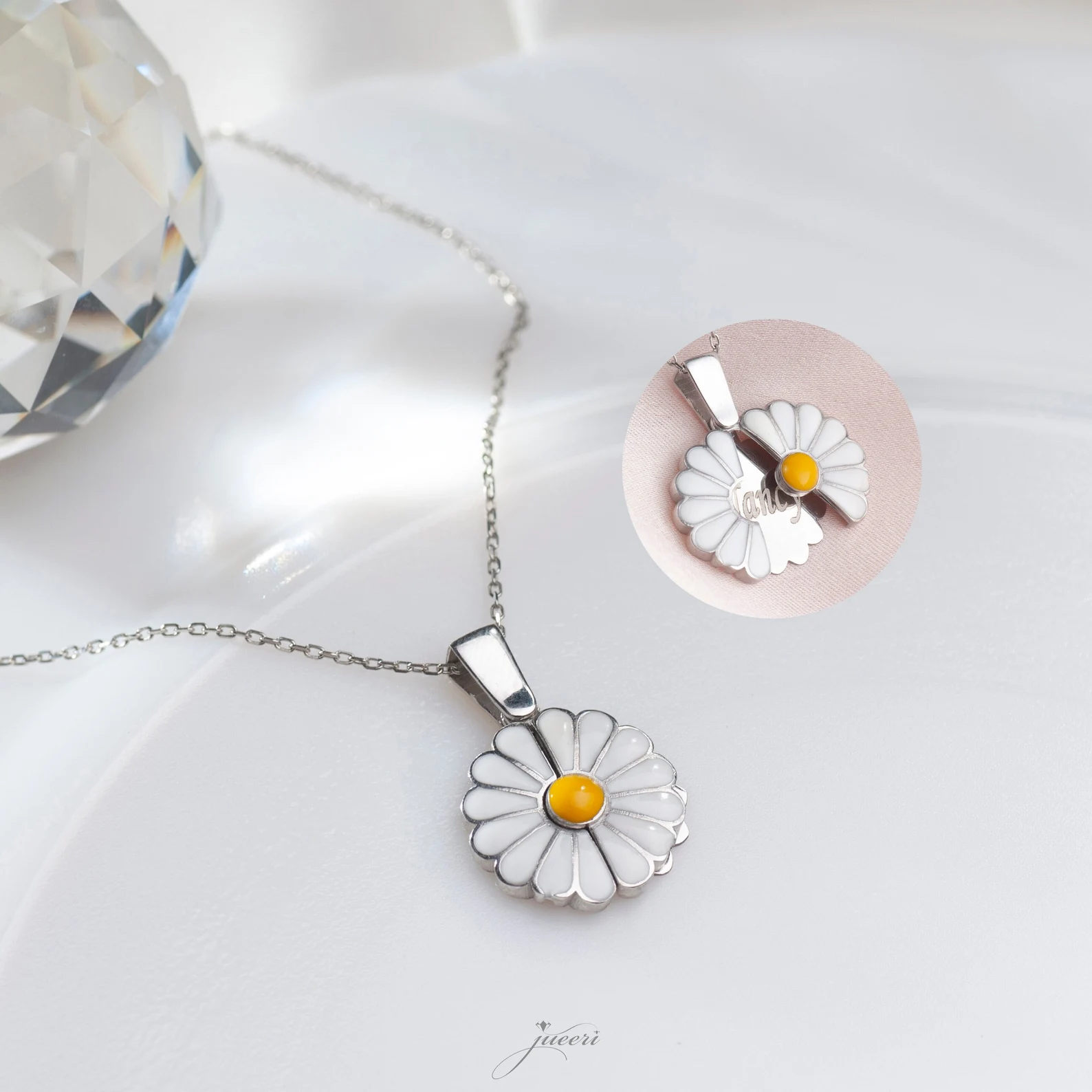 hidden message birth flower necklace etsy