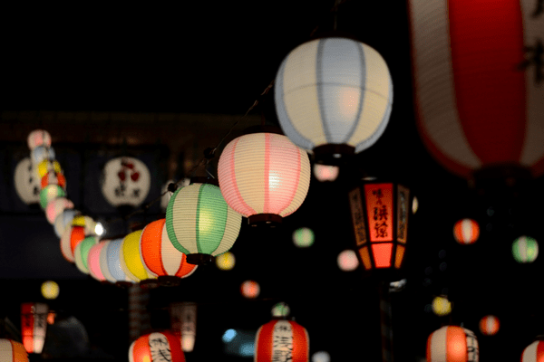 Colorful Japanese lantern