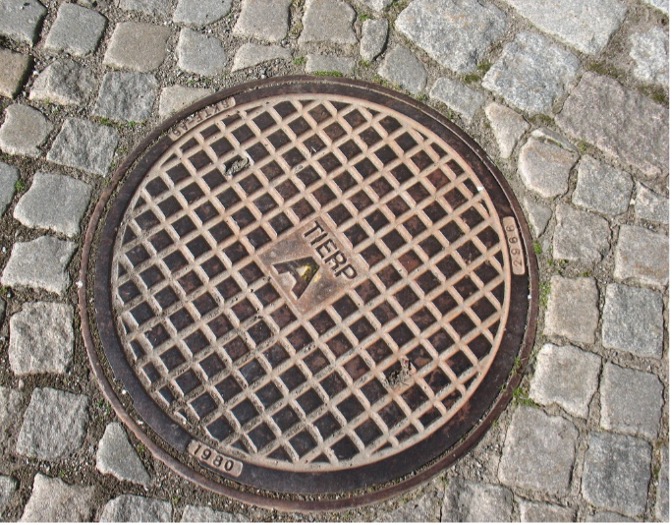 manhole with A