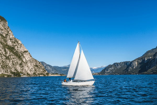 sailing on a lake