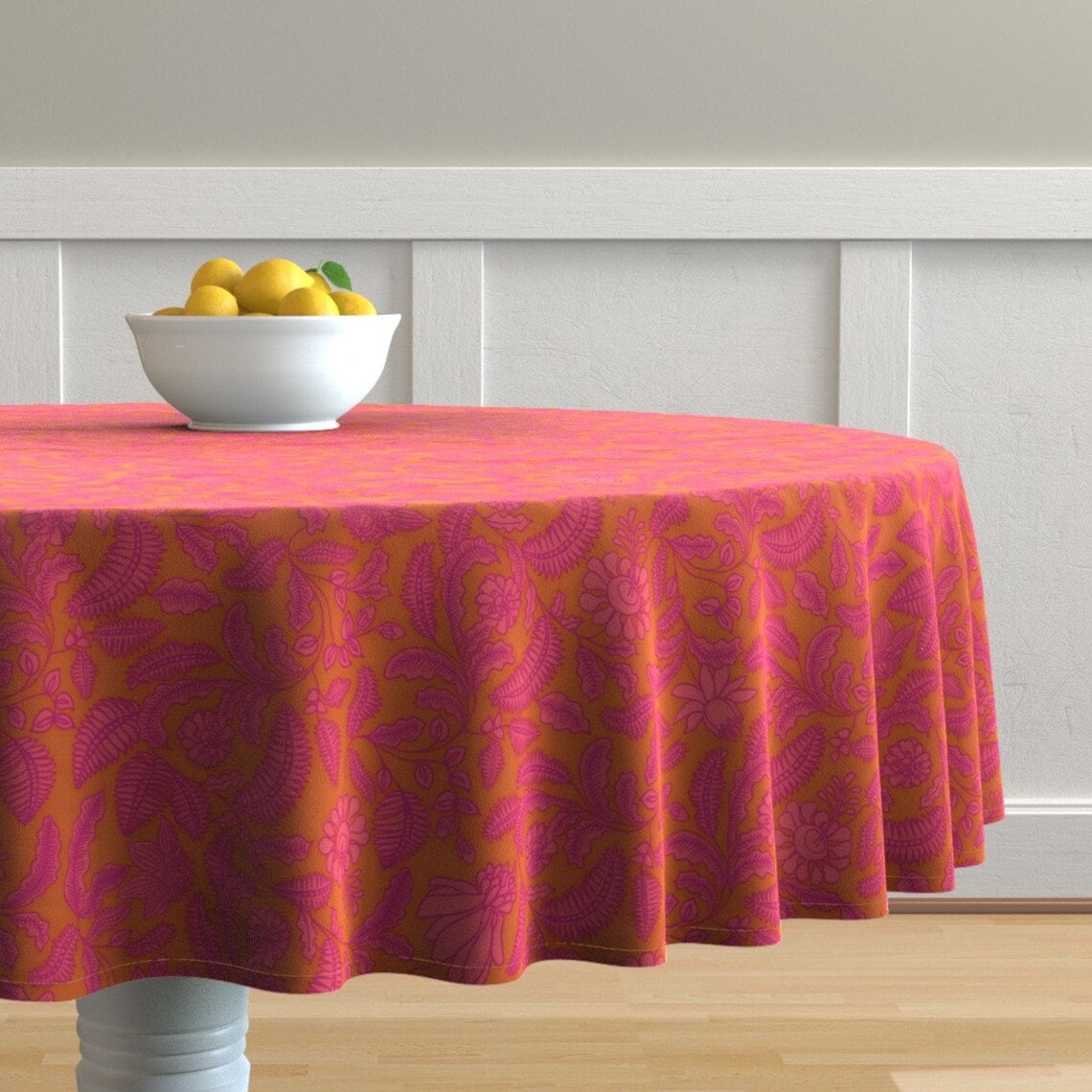 Marigold Floral Round Tablecloth