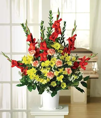 Memorable Arrangement with Red Gladiolus