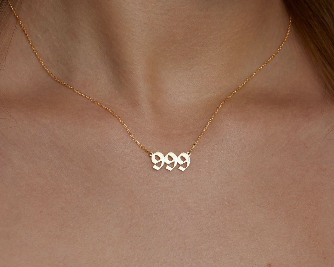 999 pendant necklace