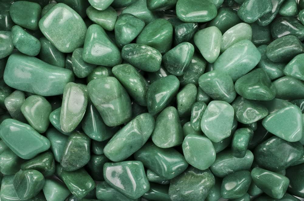 green aventurine tumbled stones