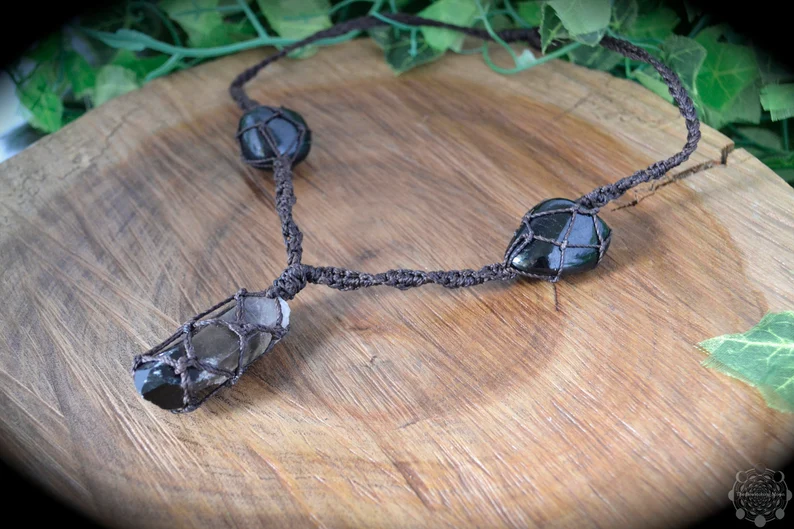 Smokey Quartz and Black Tourmaline Necklace