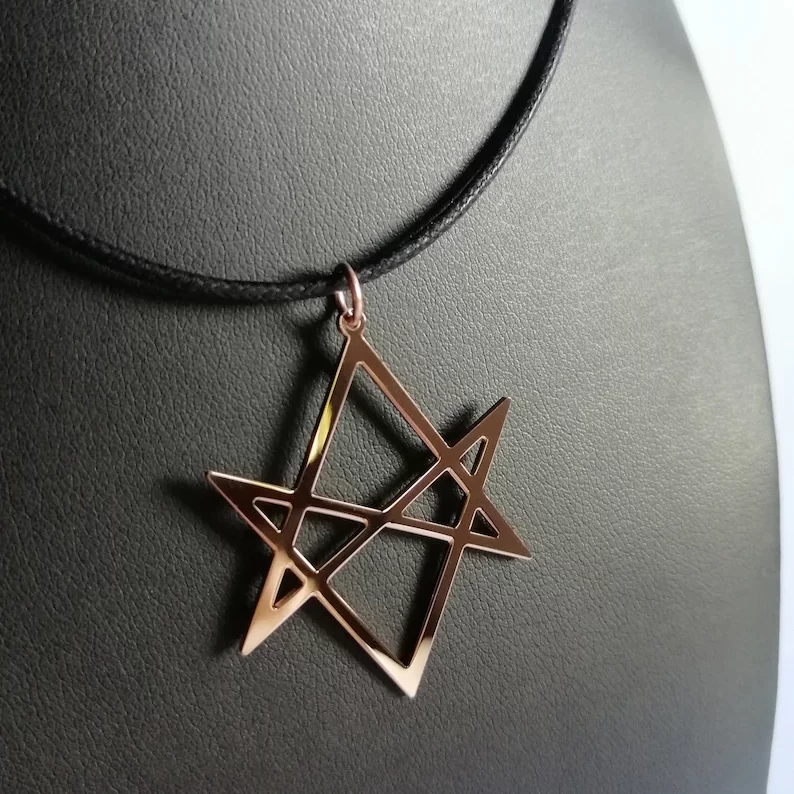 Unicursal hexagram necklace