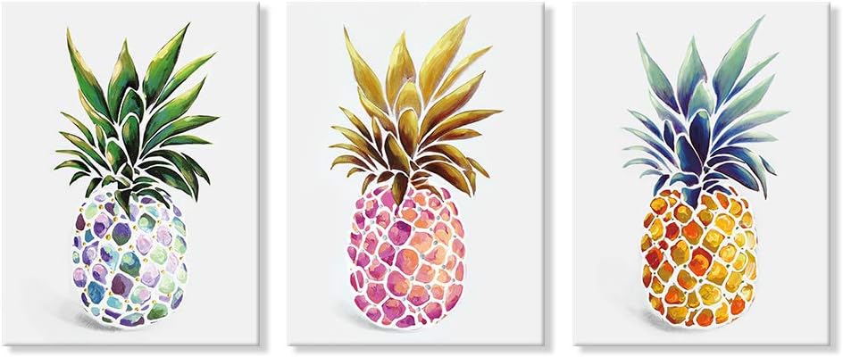 pineapple art on wall