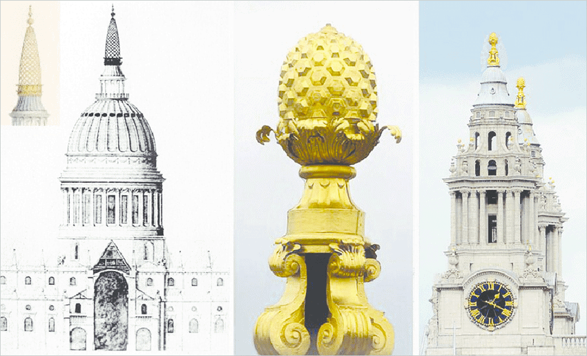 pineapple on churches in london
