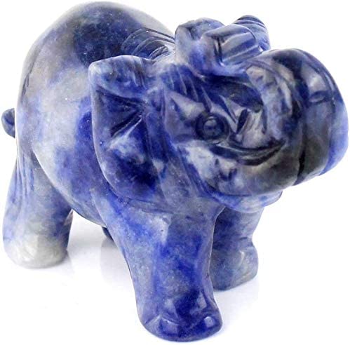 Sodalite elephant figurine