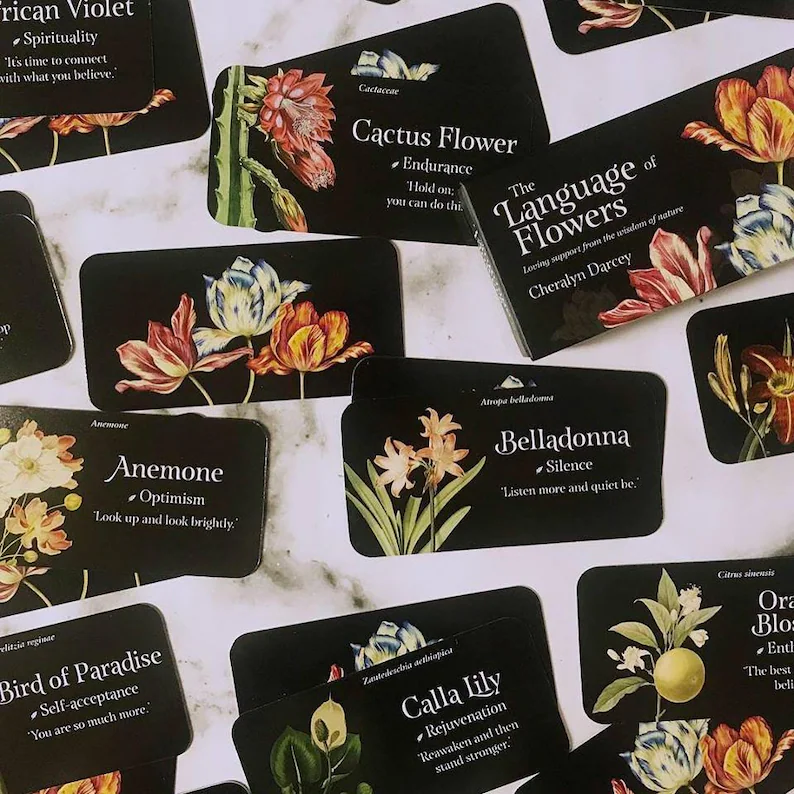 the language of flowers inspiration cards