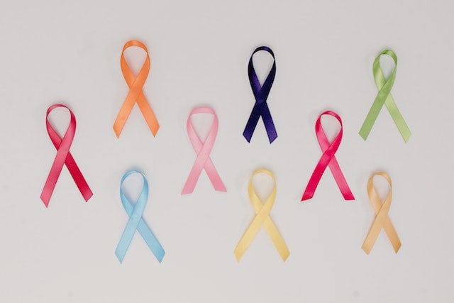 Colorful Ribbon on White Surface
