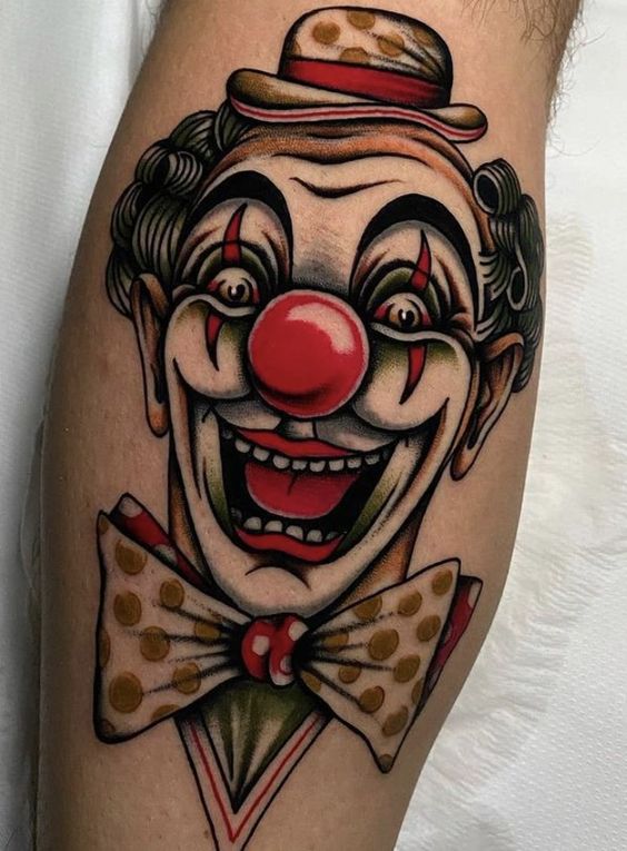 clown face tattoo