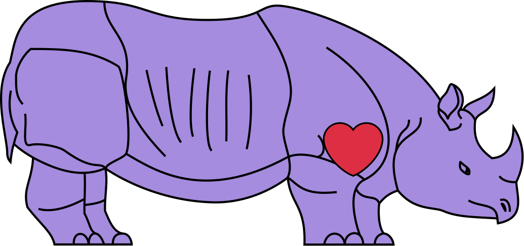Lavender rhinoceros