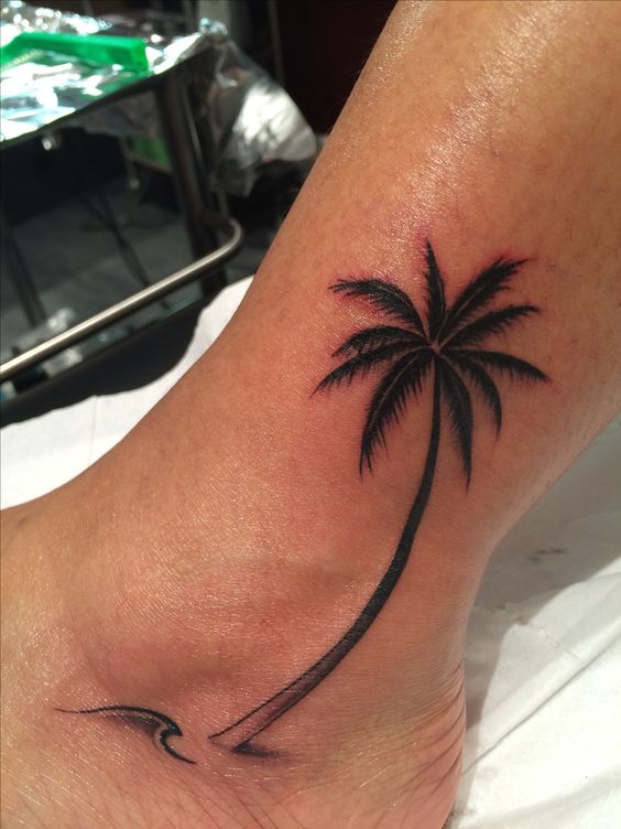 palm trees tattoo
