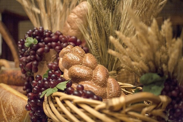 wheat and grapes