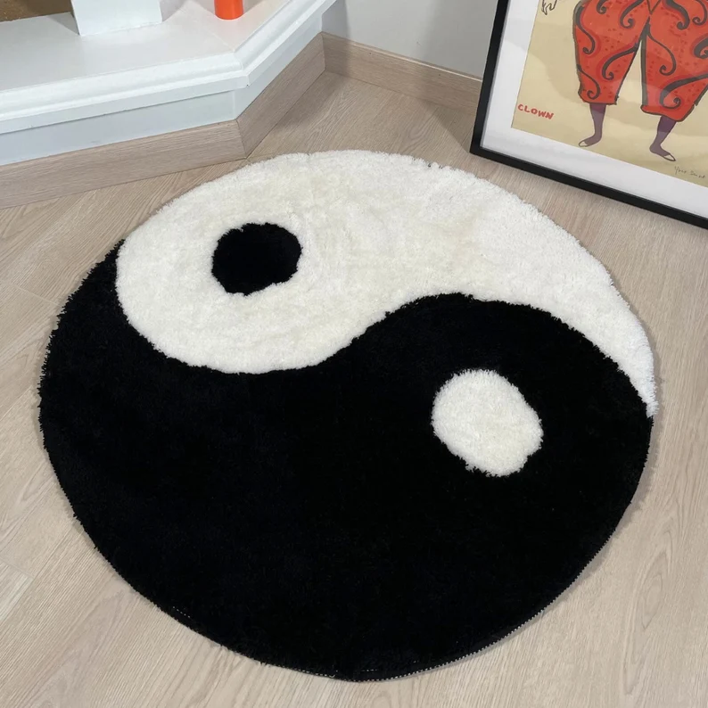 Yin and Yang accent rug