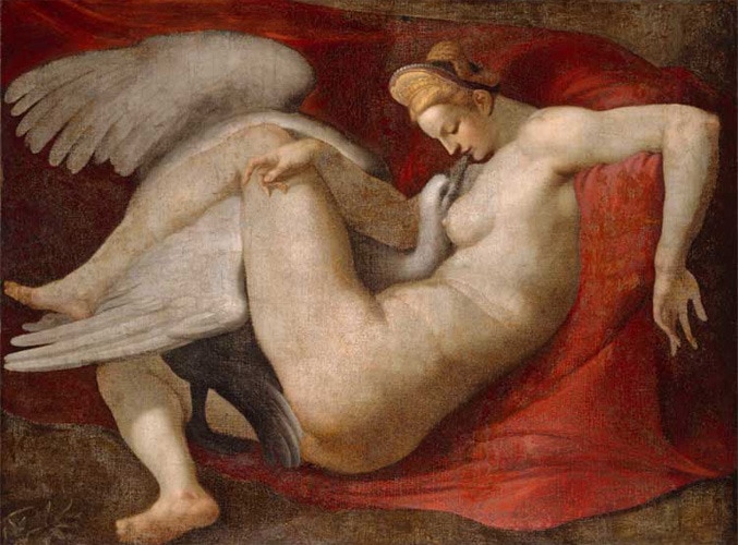Leda and the Swan painting
