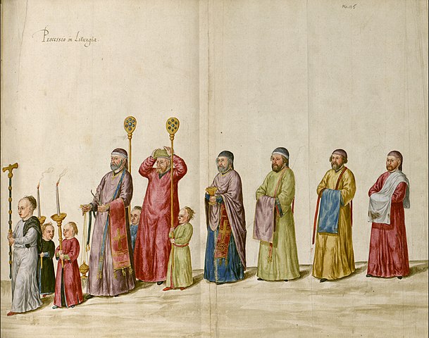 depiction of Christian liturgical procession from the Ottoman Empire
