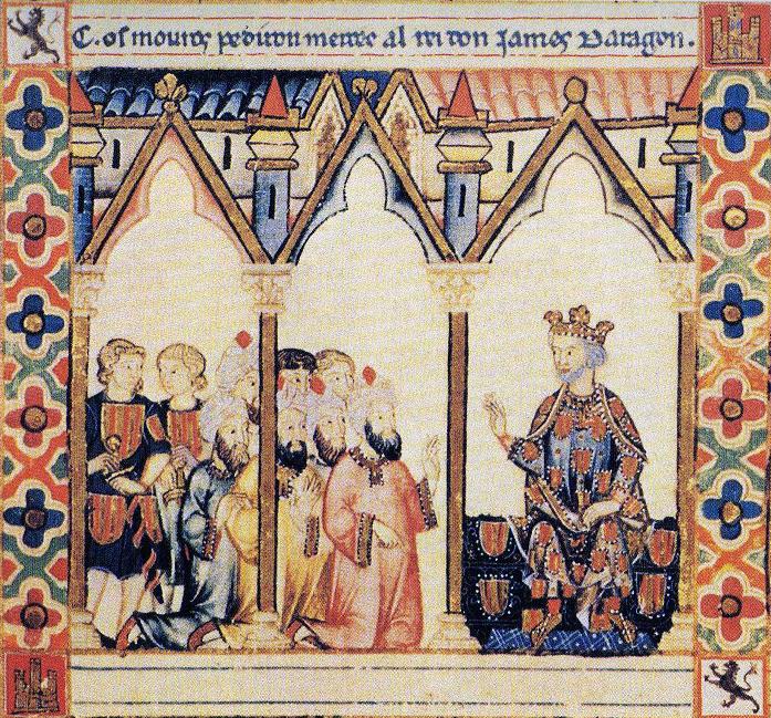 contemporary image of moors and james of aragon