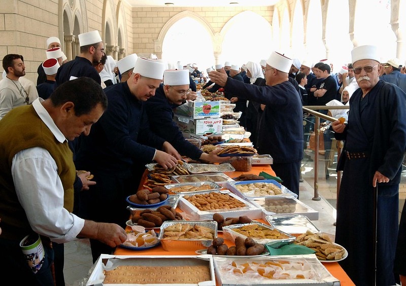 Druze dignitaries celebrating the Nebi Shueib festival