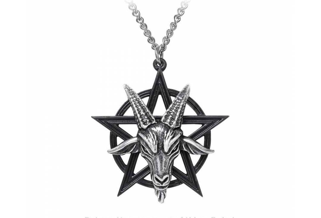 Black Pentagram Baphomet Alchemy Gothic Pendant - Void clothing