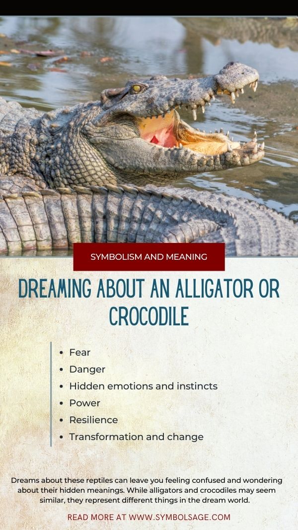 Dreaming about an Alligator or Crocodile