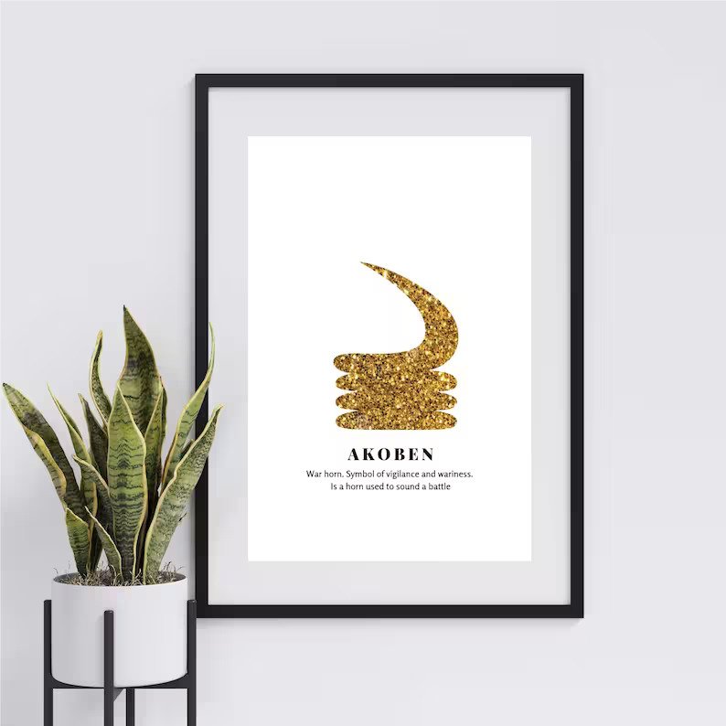 GOLD Akoben Adinkra symbol