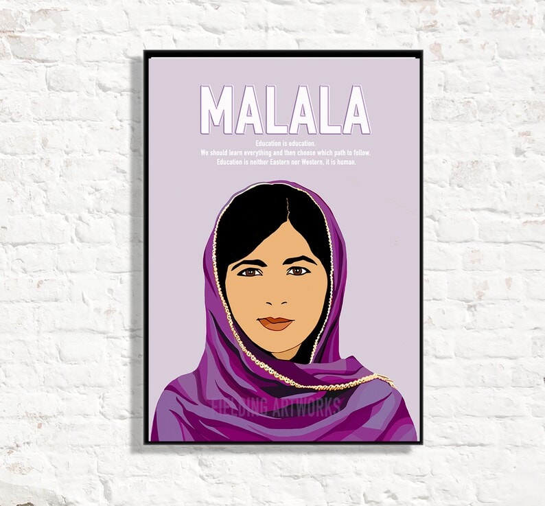 Malala Yousafzai painting