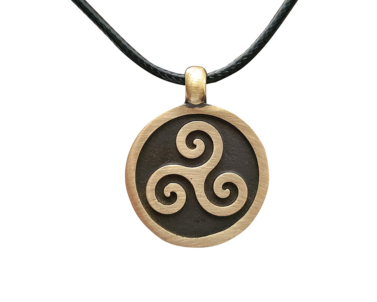 celtic triskelion triskele spiral pendant