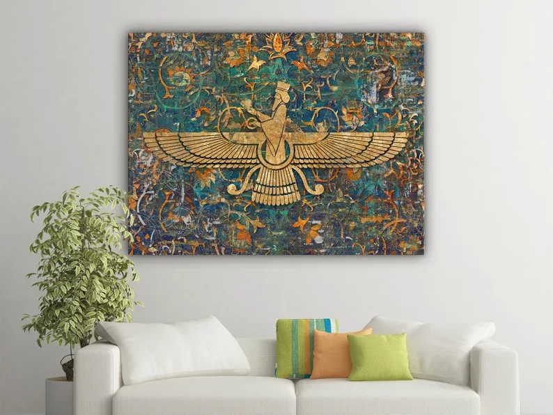 faravahar symbol canvas print