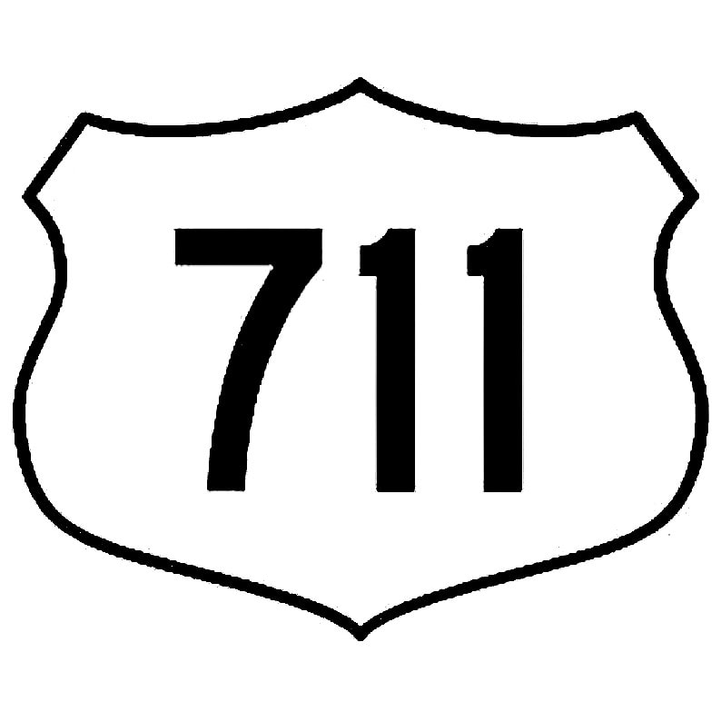711 number sign sticker