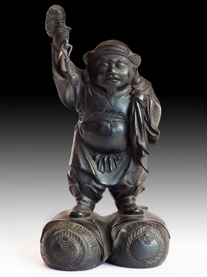 Japanese God of Wealth Daikoku Bronze