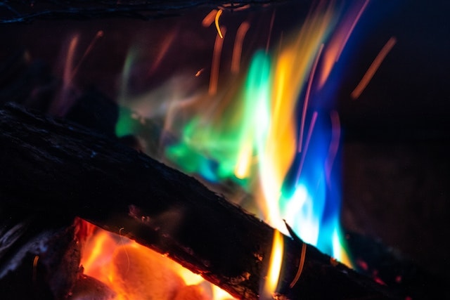 Multi Colored Flame Blazing