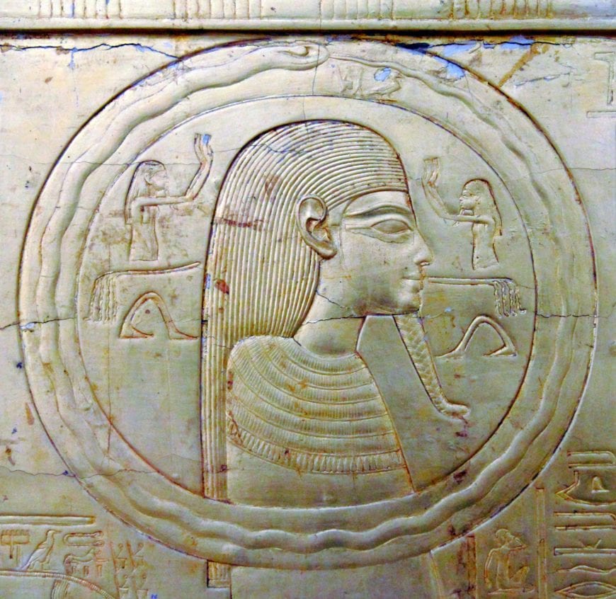 Ourobos a shrine from the tomb of Tutankhamun