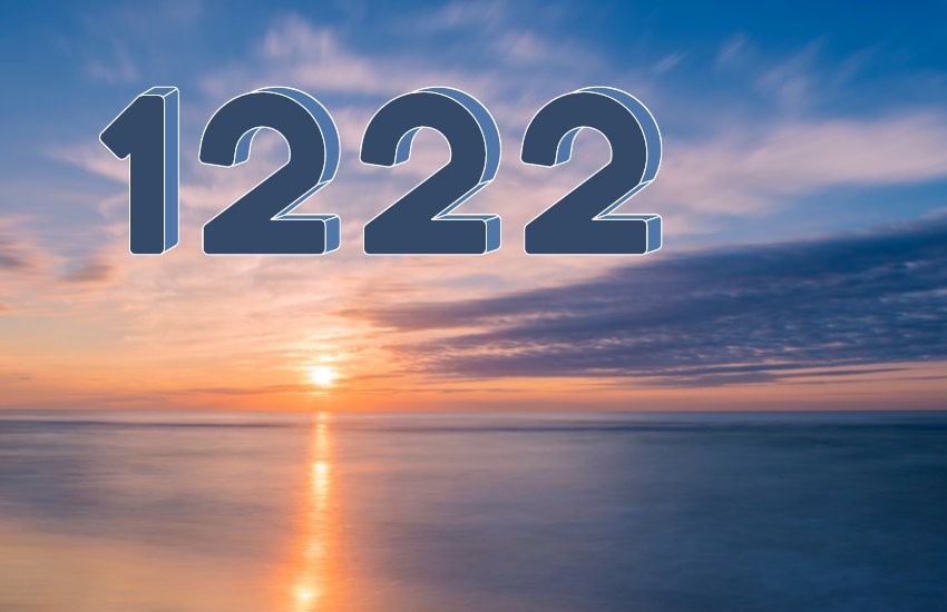 number 1222 with a sunrise background