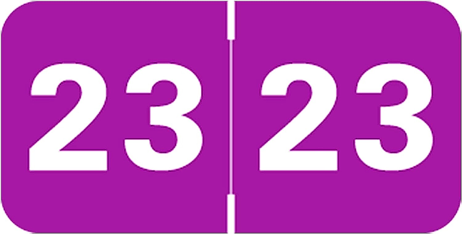 purple 2323 year sticker