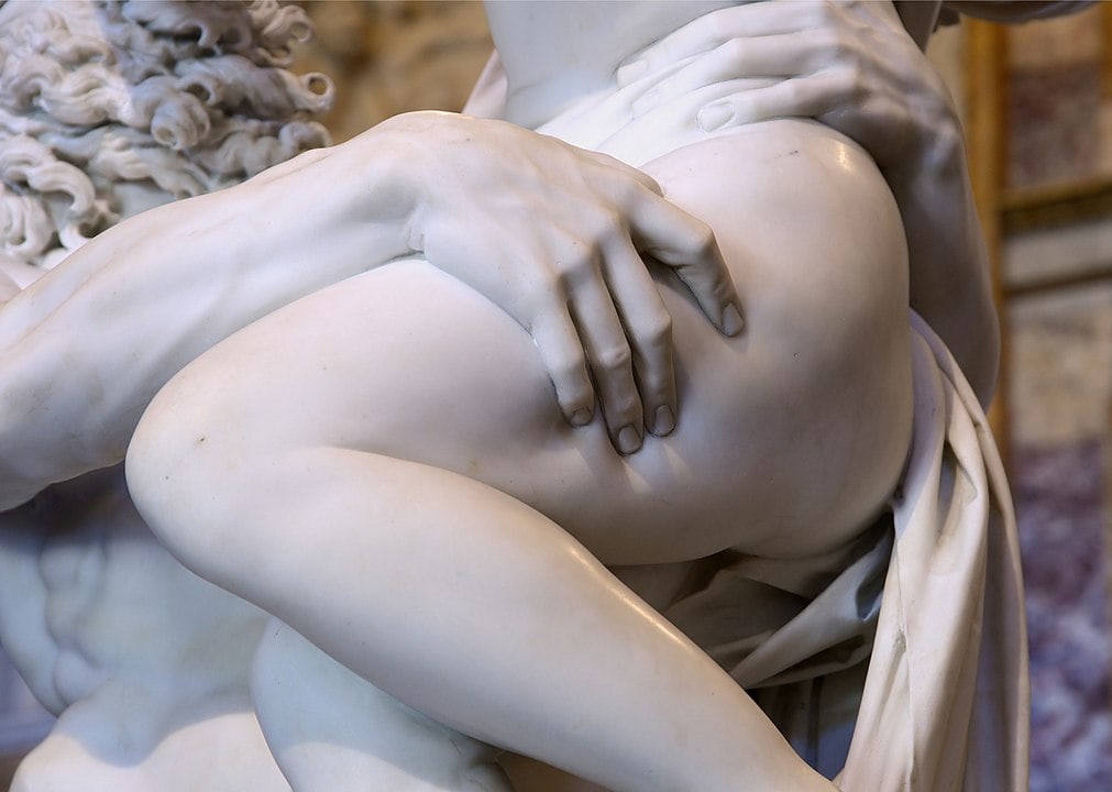 Detail of Proserpina's thigh